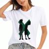 Anime Charaktere Damen Baumwoll-T-Shirt, Reine Baumwolle Premium-Druck, Langlebig, Lässig Und Modisch. Thema, Stilvolle Manga-Kunst, Japanisches Design