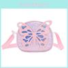 Bow Decoration Sparkling Solid Color Children Shoulder Bag For Use Daily