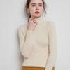 High Collar Sweater Women Solid Fit Knitted Undercoat 2022 New Autumn and Winter Casual Solid Short Long Sleeve Sweater Pullover