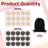 Uxcell 48-Piece Magic Dice Counter Acrylic D6 Life Token Dice Set with Standard Card Game Accessory Pouch, White Marble and Black Marble