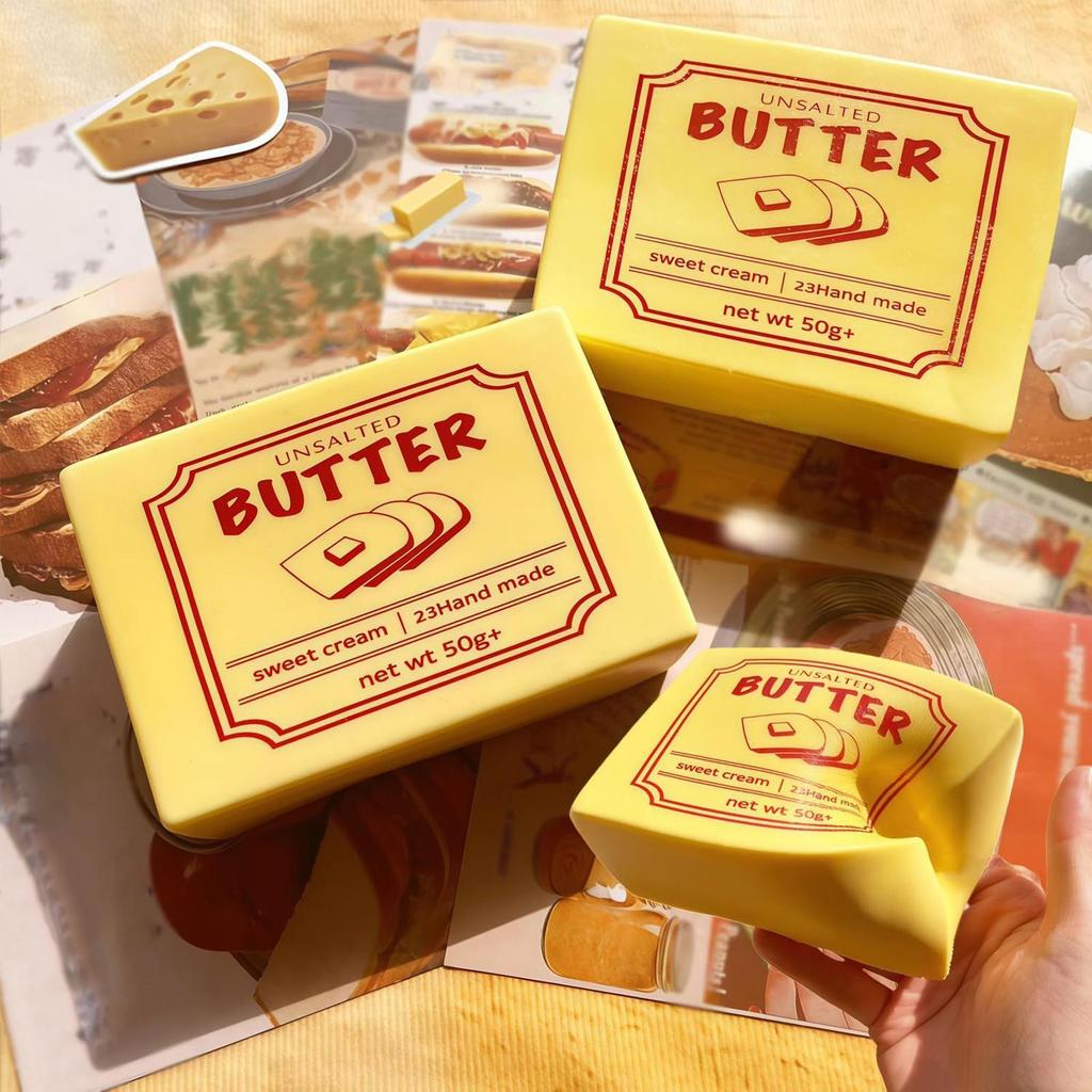 Stressabbau-Spielzeug Butterweich Langsam zurückfedernd Butterstick Quetschspielzeug Realistische Butterstangen Fidget Toy Zur Linderung von Angstzuständen