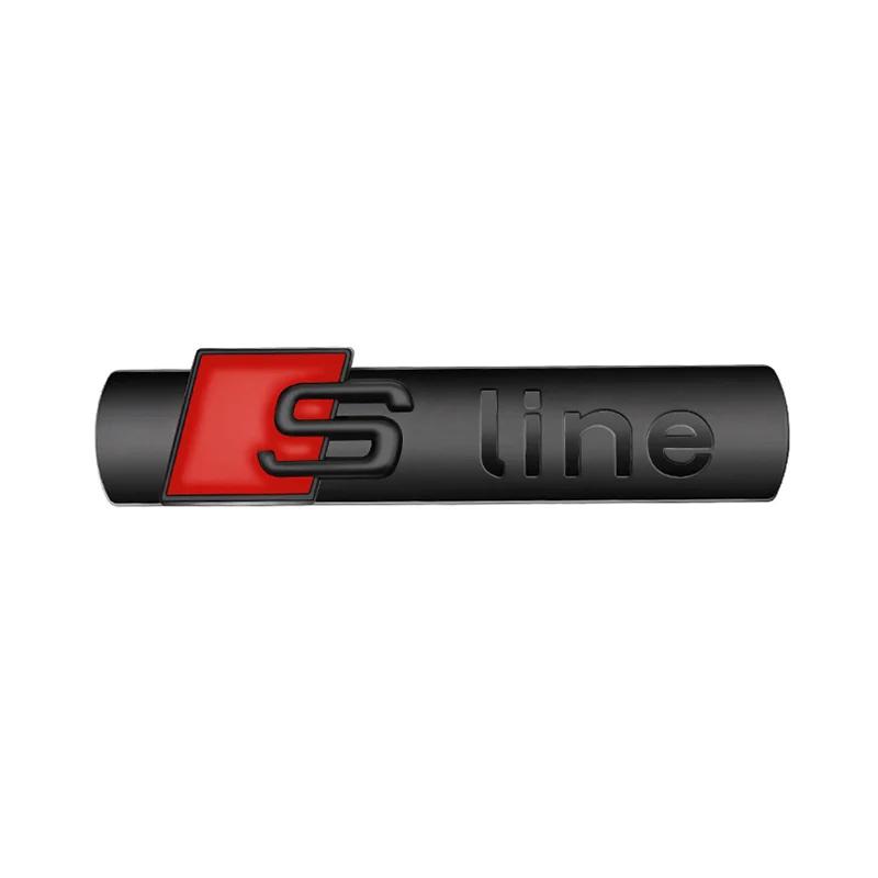 3D kovový znak S LINE na auto Samolepka Odznak Dekorace Pro sq Sline S6 S7 TT SQ5 SQ7 A3 A4 A5 A6 A7 A8L Q3 Q4 Q5 Q6 Q7 Q8
