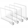 Clear Wardrobe Partition Board Set Ps Acrylic Shelf Dividers For Organizing Clothesbookstoys - Anti-Slip Space Saver