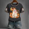 Women's Casual Halloween Print Short Sleeve T-Shirt Top