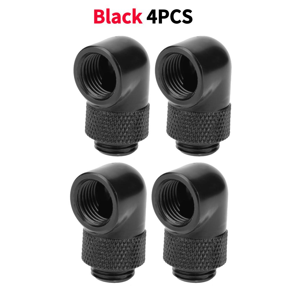 2PCS G1/4 Thread Rotating 90 Degree Elbow Fitting Adapter Rotary Fitting Water Cooled Connector for PC Water Cooling System