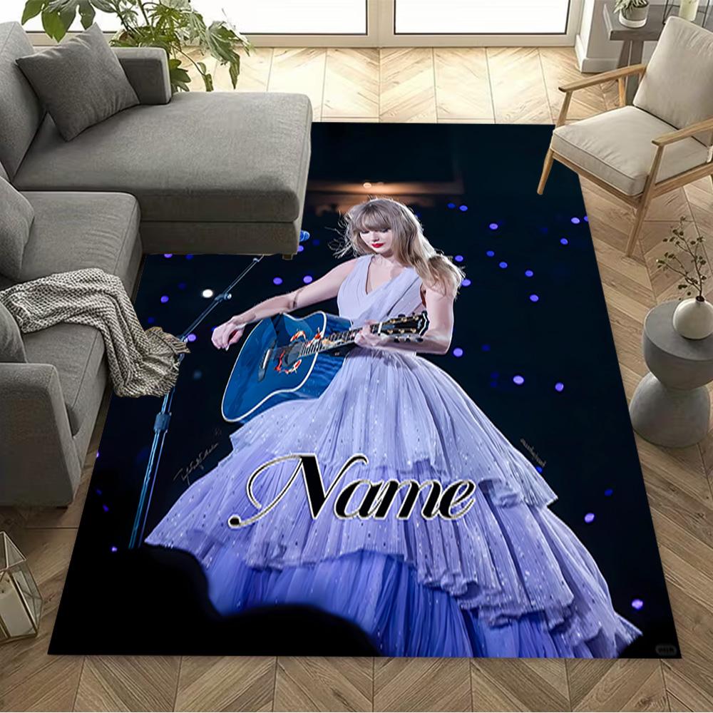 Taylor Swift's Performance Magic Customized Name Floor Rug Office Rug Design for Decorate room Kitchen Playrooms Dining Room Anti-slip Rug