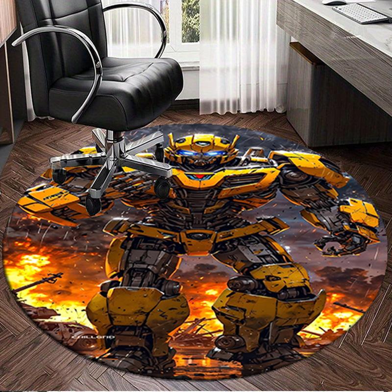 1PC Car robots Battle Round Rug, Non-slip Chair Mat, Home Decor, Circle Carpet Perfect for Office, Bedroom, Living Room,Christmas gift