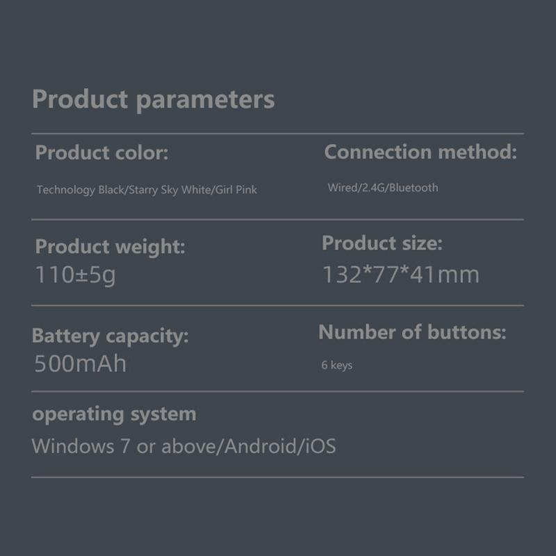 E-Sports Spielmaus Leuchtend Kabelgebunden Kabellos Bluetooth Leise Büro Student Unisex 2.4G Drei-In-Eins Optische Maus