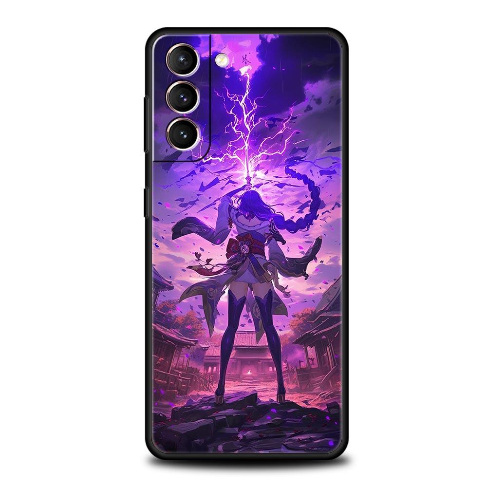Raiden Shogun Genshin Impact Soft Phone Case For Samsung Galaxy S25 Edge S24 Plus S23 FE S22 S21 S20 Ultra 5G S10 Protect Cover