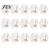 Modern Decor Hooks Acrylic Adhesive Hooks, Hexagonal Wave Shape, No Drilling Easy Home Organization Installation Hook, Style Clear for Bathroom