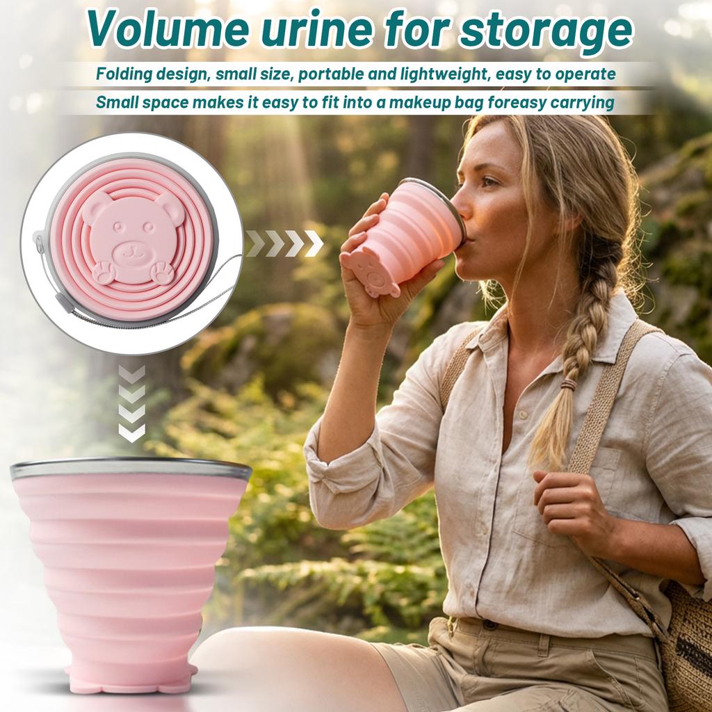 Folding Food Grade Drinking Cup Outdoor Portable Telescopic Drinking Cup