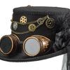Steampunk Hat With Dark Series Flower and Veil Design For Theater Stage Performances Halloween Party Gathering Headwear