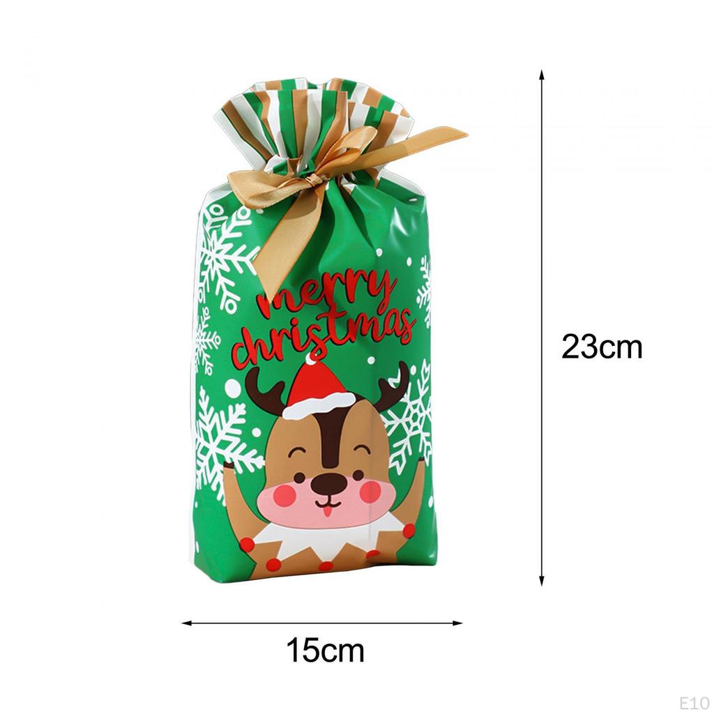 50 Pieces Gift Bags Candy Christmas Present for Gifts with Ribbon Xmas Holiday Cookie