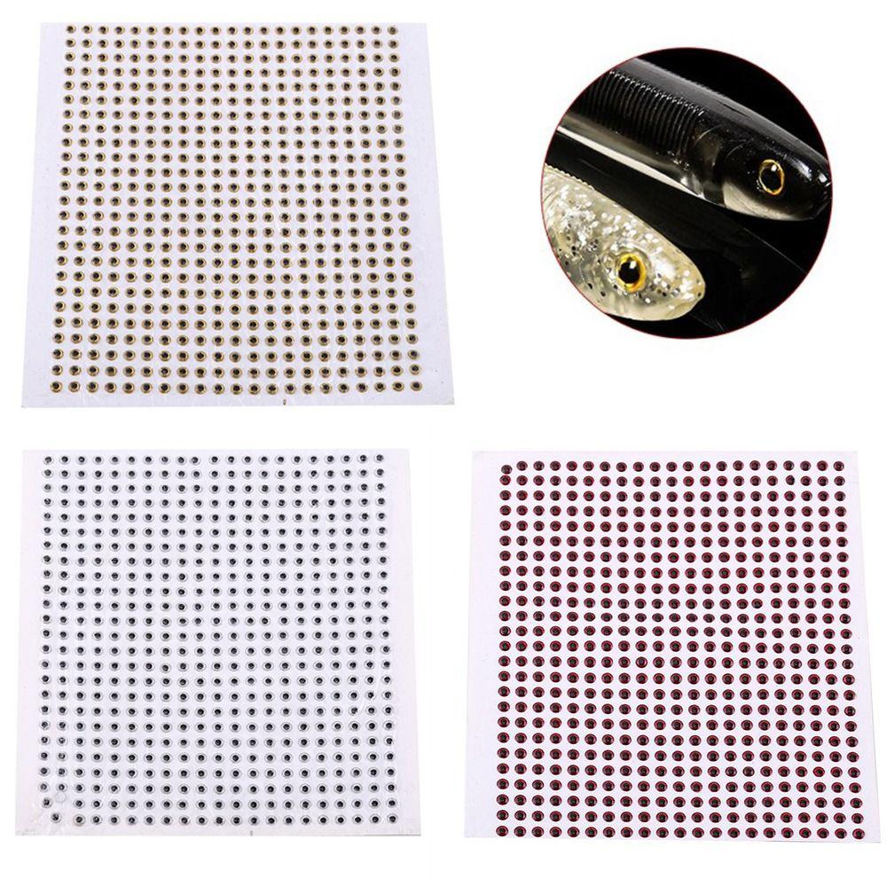 500PCS 3/4/5 mm Fishing Lure Eye Waterproof Fake Fishing Eyes Artificial Fish Eyes  Lure Making