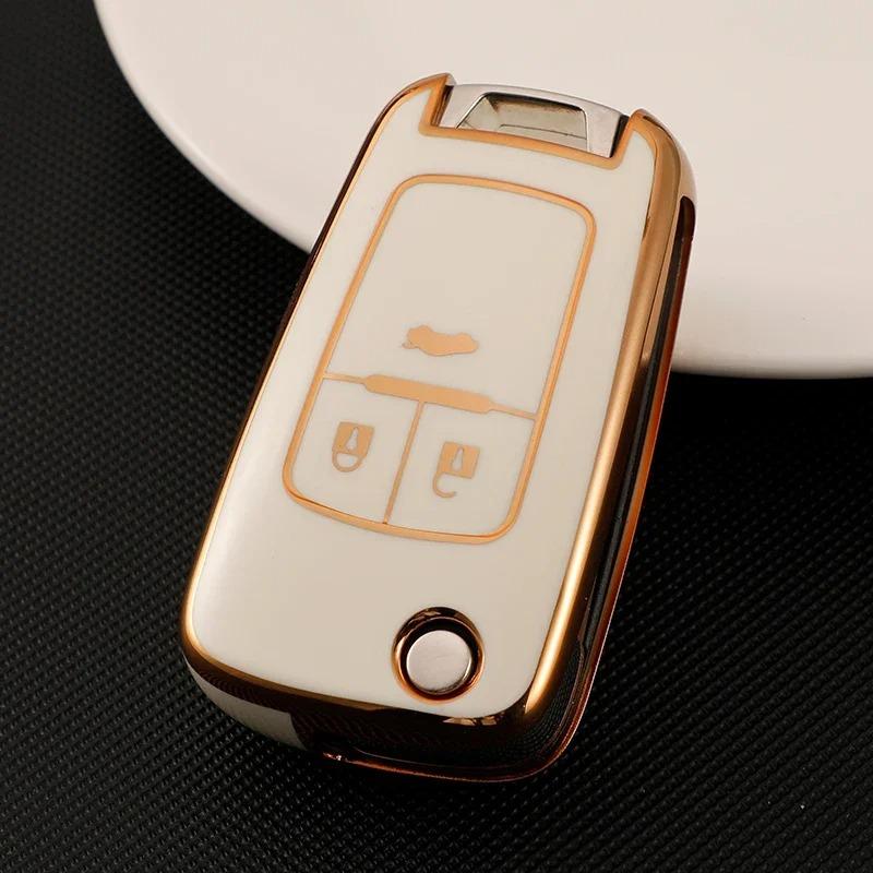 TPU Flip Car Key Fob Case Cover for Chevrolet Cruze Impala Camaro Garna Equinox Volt Yakista AVEO Impala GMC Buick Excelle GL8