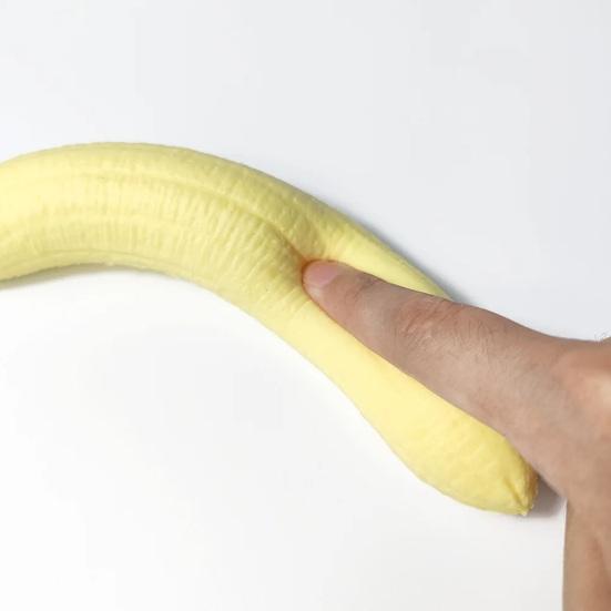 1/2/3/4 Peças Banana de Alívio de Estresse para Apertar Portátil de Viagem Banana Descascada Brinquedo Sensorial Bola Macia Anti-Ansiedade Brinquedo de Apertar Fruta Fidget