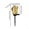2 Pieces Garden Yard Light Solar Outdoor Pathway Statue Lamp Ornament