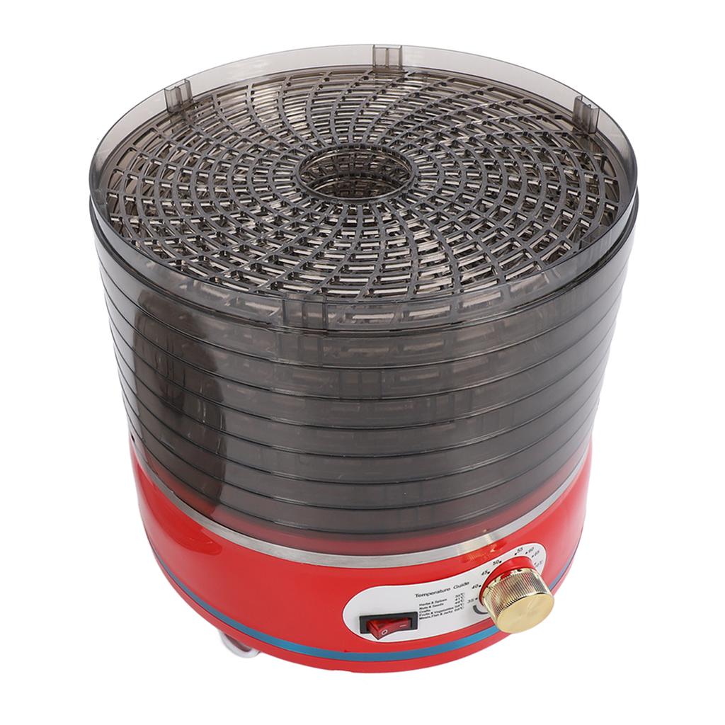 Food Dehydrator Machine 8 Tray Red Electric Dehydrated Dryer Machine for Fruit Herbs Meat Veggies