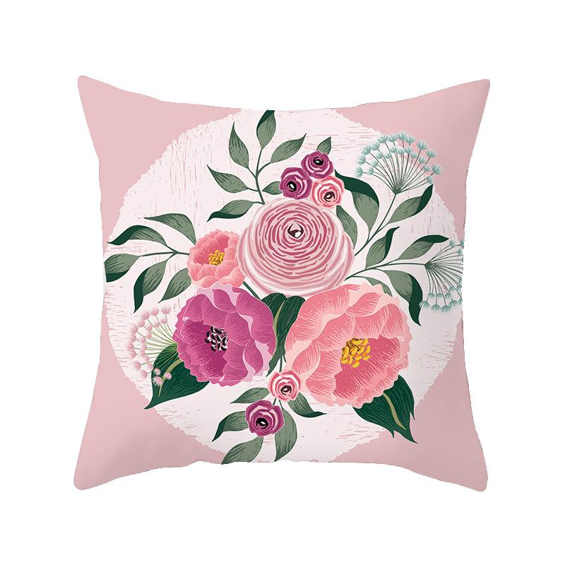 Fresh Pastoral Style Flower Pillowcase Sofa Home Pillow Cushion Cover