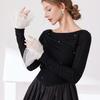 Elegant Arm Sleeves with Lace Flower Double Layer Design Decorative Wrist Cuffs For Women Sweater Outfit Accessories