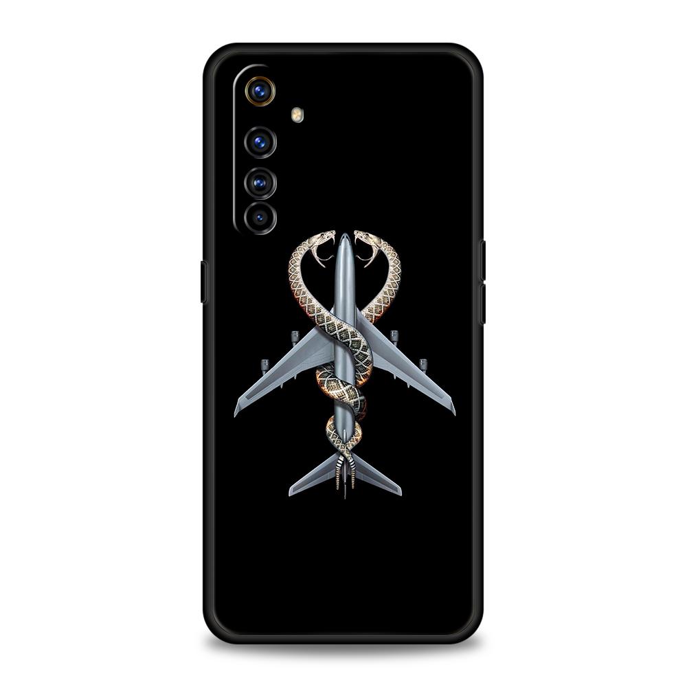 Aircraft Plane Airplane Silicone For Realme 9 Pro GT2 6 7 8 10 C11 C21Y C25 C35 GT Neo 2 3 3T Pro Plus 5G Shockproof Phone Cover