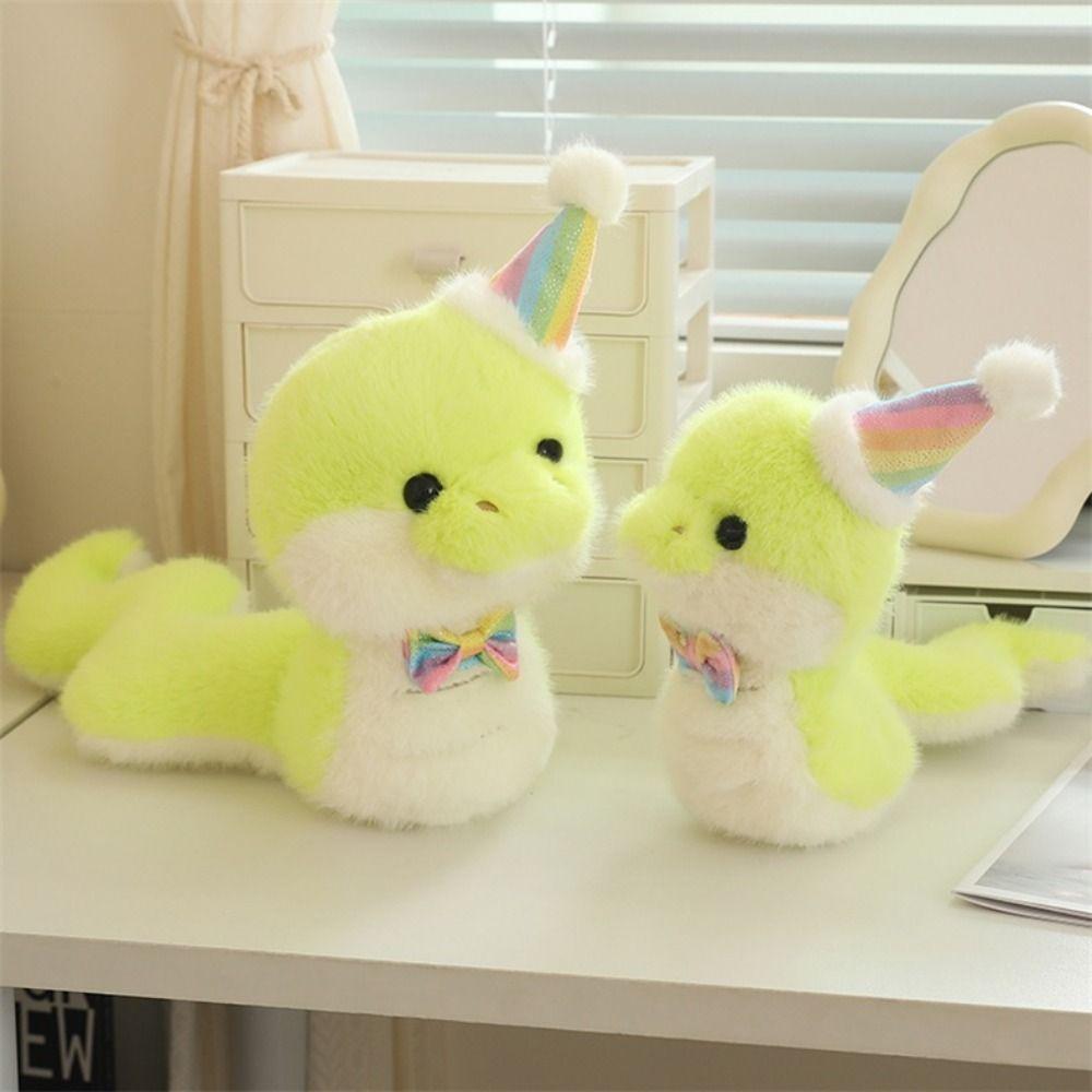 Birthday Hat Birthday Snake Year Mascot Toy Blessing Lucky Snake Plush Doll  Home Decor