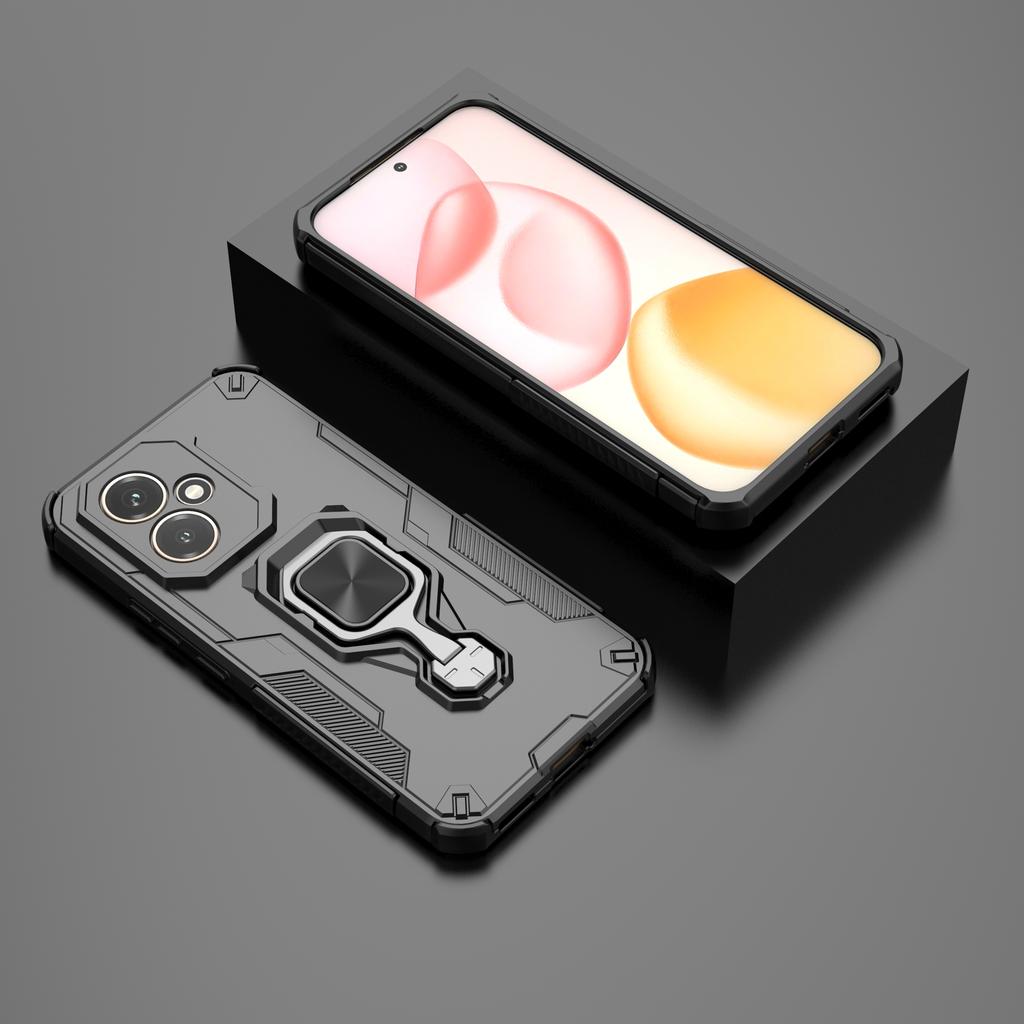 Pro Honor 400 5G (Globální) Pouzdro Otočný Prsten Stojánek PC+TPU Nárazuvzdorný Kryt na Telefon