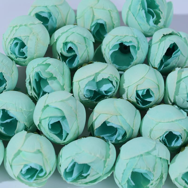 20Pcs 3cm Silk Roses Artificial Flowers Home Decor Summer Wedding Decoration Fake Flowers Bride Carfts Wreath Gifts Accessories