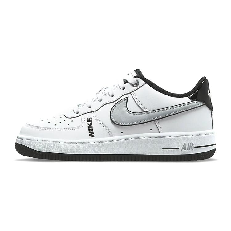 New Nike Kids Air Force 1 LV8 'Motocross White Grey Black' Sneakers DO3809-101