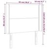 VidaXL Headboard with Ears Black 93x16x118-128 Cm Faux Leather3119518