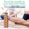 Copper Water Bottle 100% Pure Ayurvedic Copper BPA Free Leak Proof, Water Flask Kitchen Accessory Fancy Diamond Bottles