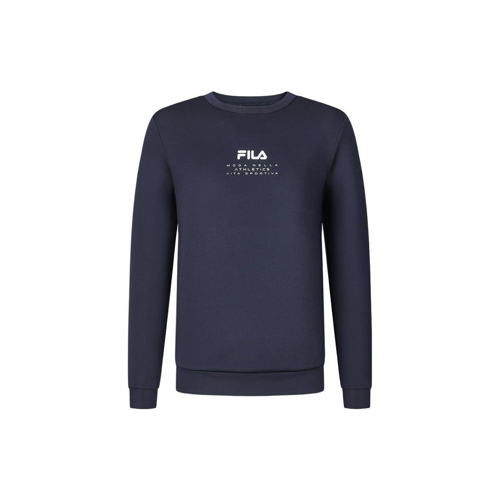 Fila Solid Color Fitness Pullover Sweatshirt Men Tops Royal-Blue A11M411206F-NV