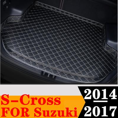 Sinjayer Car Trunk Mat Waterproof AUTO Tail Boot Carpets High Side Cargo Carpet Pad Liner Fit For Suzuki S-Cross 2014 2015 16