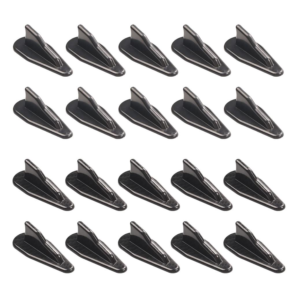 HAMILO Roof Shark Fin Decorative Carbon Style General Purpose 2 Colors Total 20 Piece Set