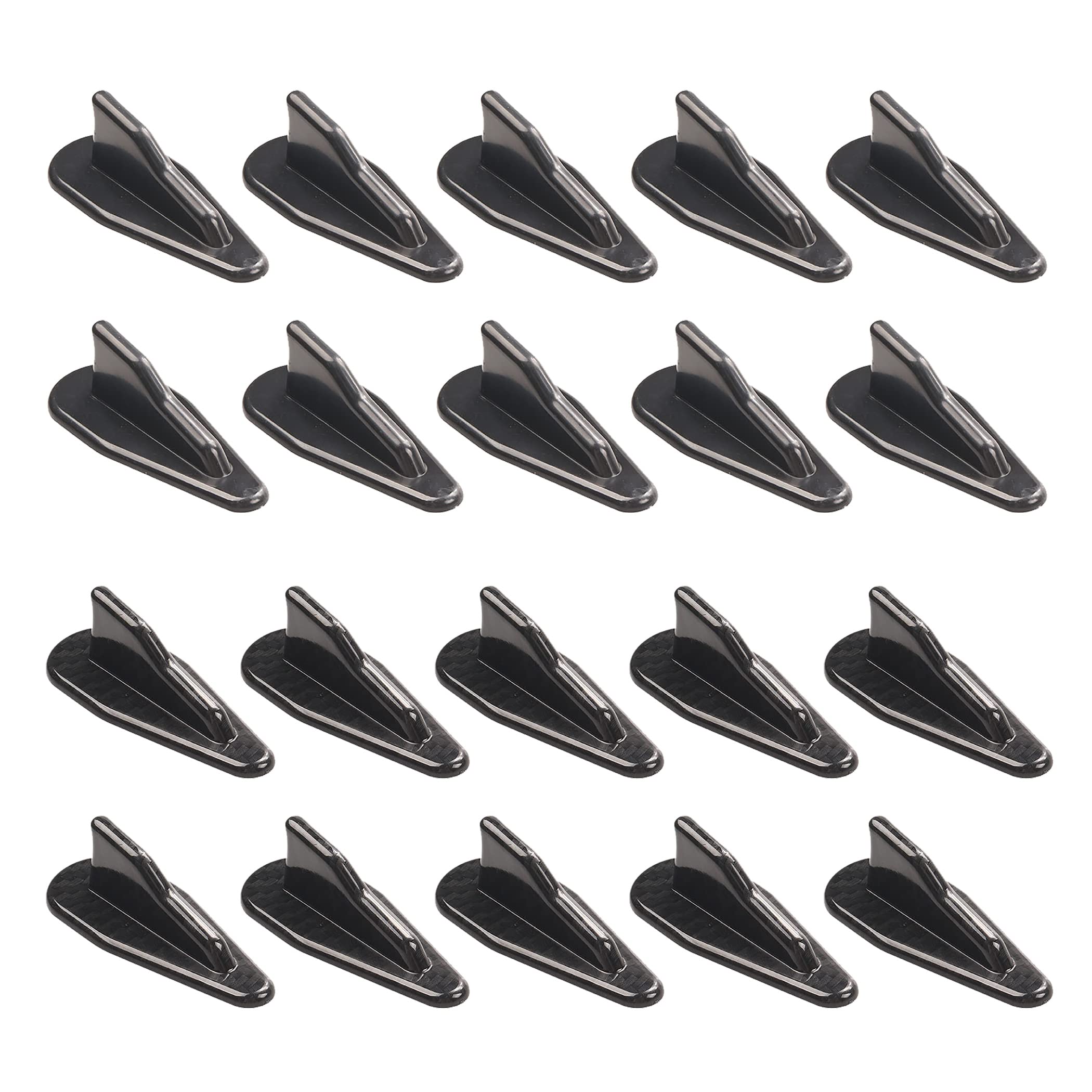 

HAMILO Roof Shark Fin Decorative Carbon Style General Purpose 2 Colors Total 20 Piece Set