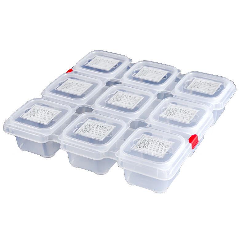 6-Compartment Plastic Food Sample Retention Box