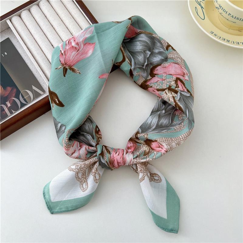 

Хлопок лен принт квадратные шарфы шейный платок косынка платок женский декоративный шарф банданы повязка на голову 65 см шейные платки шали