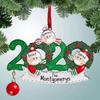Family DIY Handwritten Name Face Mask Snowman Christmas Tree Hanging Pendant Christmas Decoration