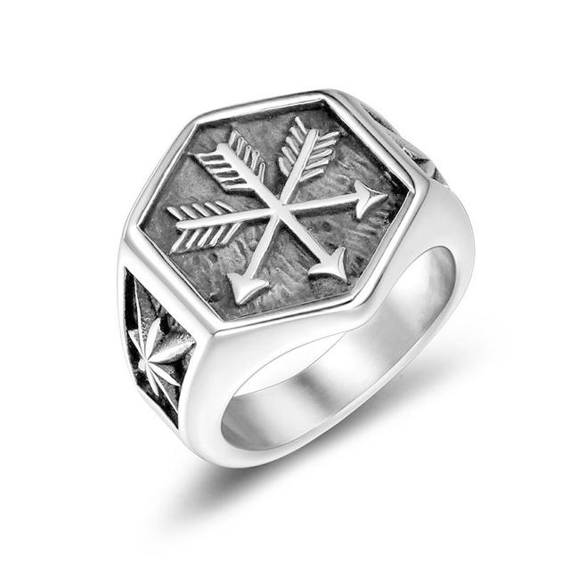 Chevalière runique viking vintage bagues scandinaves pour hommes bijoux amulette punk nordique dominateur