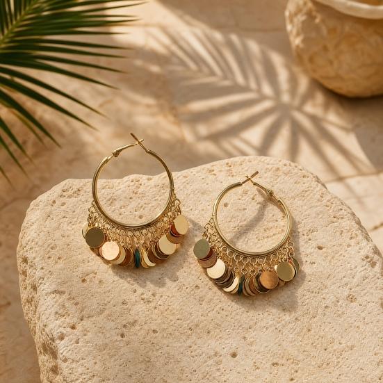 1 Pair Bohemia Style Drop Earrings Ethnic Style