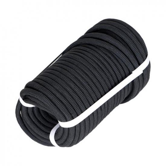 3/8" × 100' 3520Lbs Pulling Braided Polyest Rope Black High Strong  Rope