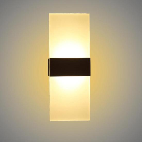Modern LED Wall Lighting Up Down Cube Indoor Outdoor Bedroom Sconce Lamp Fixture