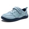 HOBIBEAR Wide Width Shoes Kids Barefoot Hook-Loop Sneakers Artificial Leather Mesh Lightweight Zero Drop Walking Shoes