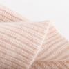 Women's 100% Pure Cashmere Korean Style Striped Hat - Hand-Knitted, Warm, Brimless Dome for Autumn & Winter