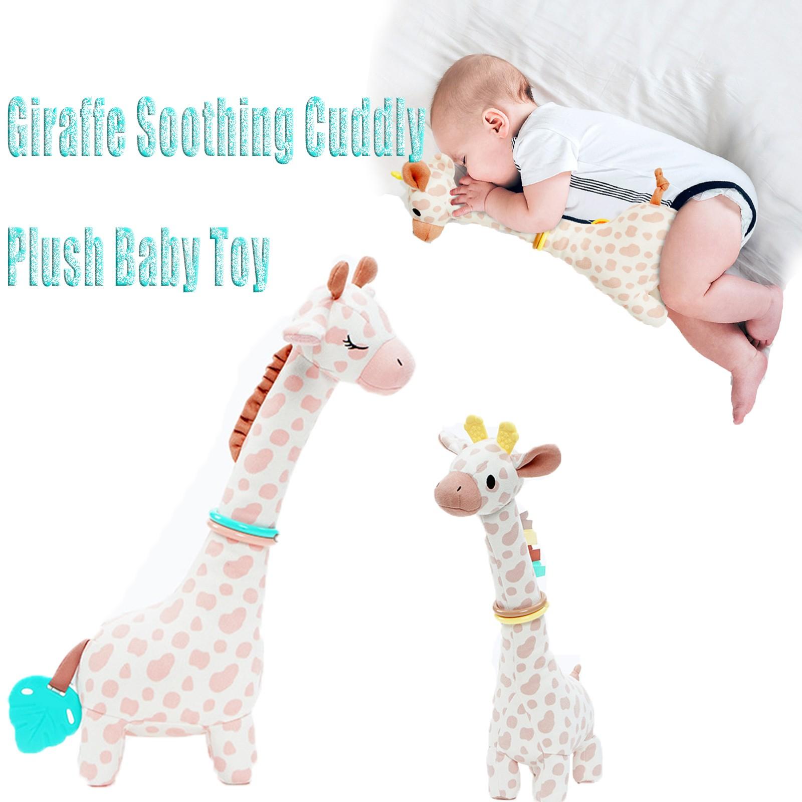 

Newborn Baby Teether Giraffe Soothing Hug Plush Baby Toy Educational One Size коричневий