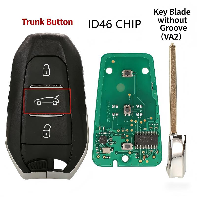 Smart Remote Car Key 433MHz ID46/4A For 208 308 508 3008 5008 DS3 DS4 DS5 C3 C4 C5 2010+ IM2A A01TAB