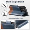 SUTENI Q-06 For iPhone 15 Pro Case Color Splicing Magnetic Detachable Leather Phone Cover