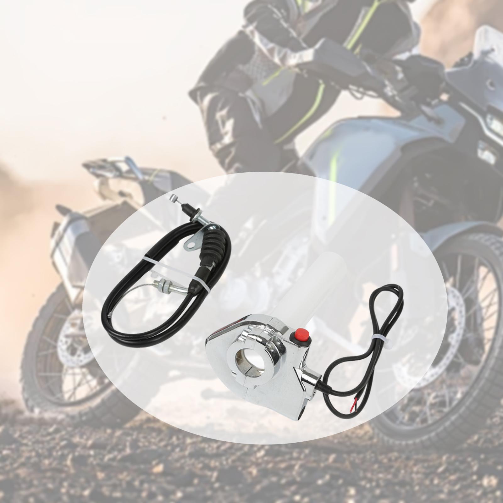 

Aluminum Alloy Motorcycle Throttle Assembly Easy Install Twist Handlebar Grip with Cable for Scooter Dirt Bike Accessories серебряный