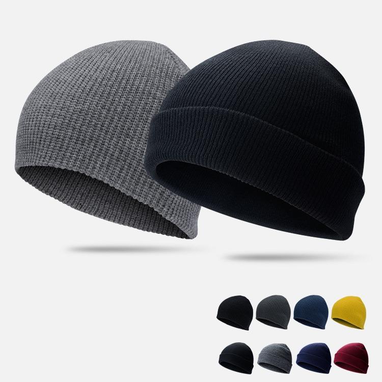 Autumn and winter thin wool hat men's hat women's knitted hat men's warm trendy headhat children's hat cold hat melon fur hat