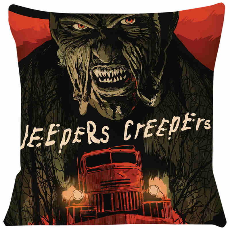 Superweiche Kissenhülle Horrorfilm 45x45 Kissen für Stühle Heimdekorationskissen für Sofa Überwurf-Kissenbezug SJ219